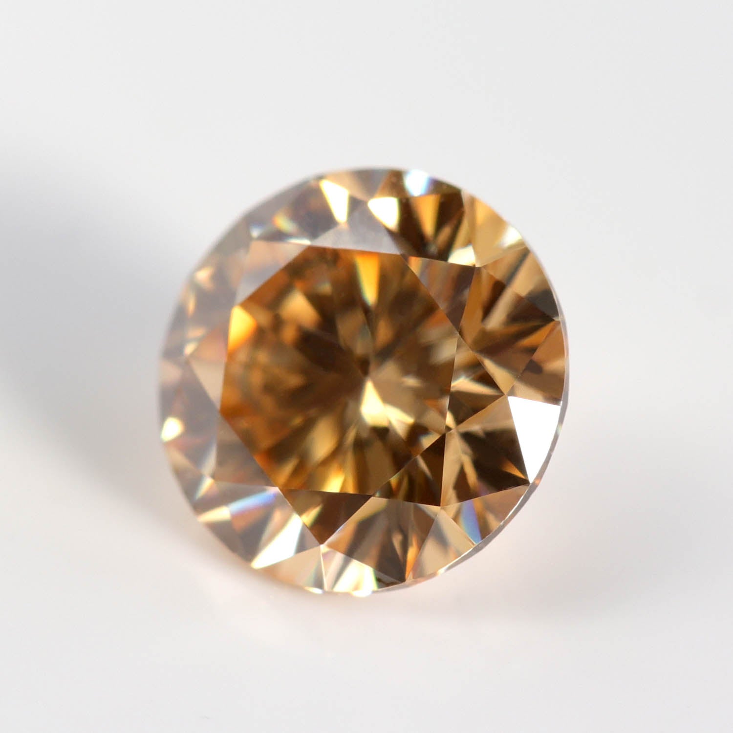 . Light Cognac Moissanite