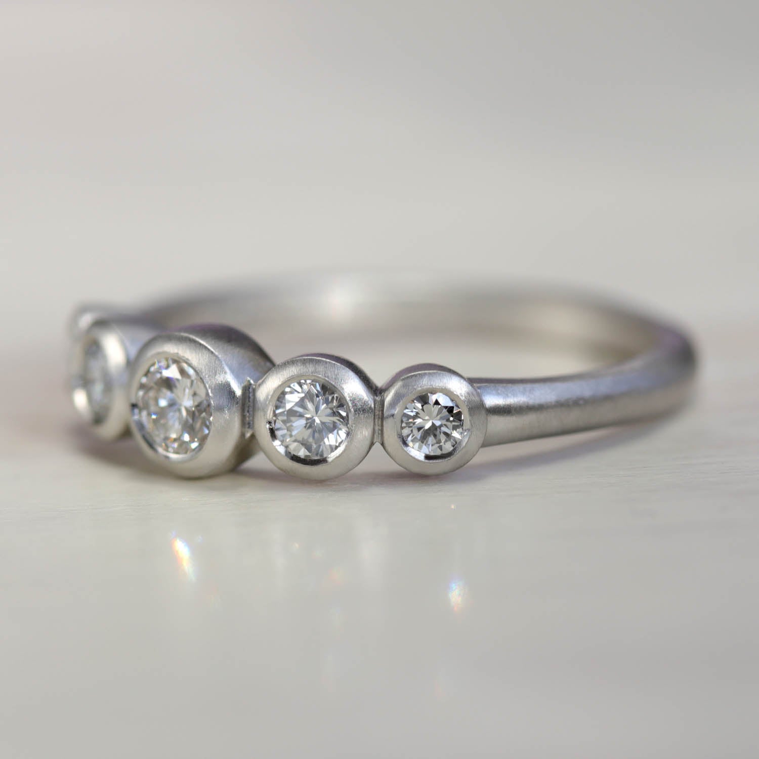 Bezel-set Five Stone Ring
