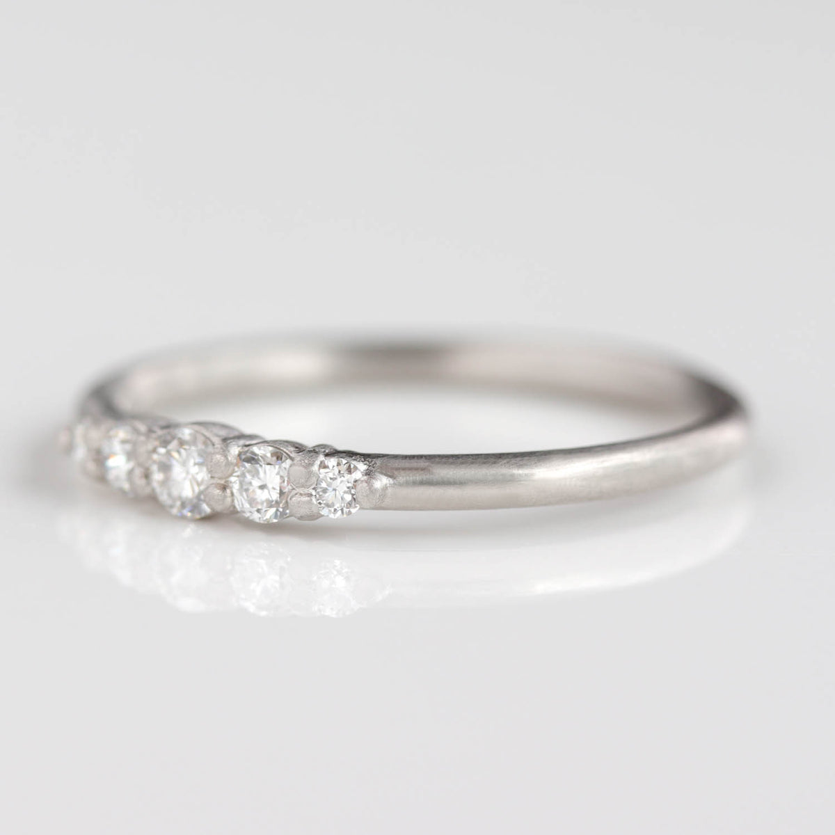 Prong-set Five Stone Stacking Ring