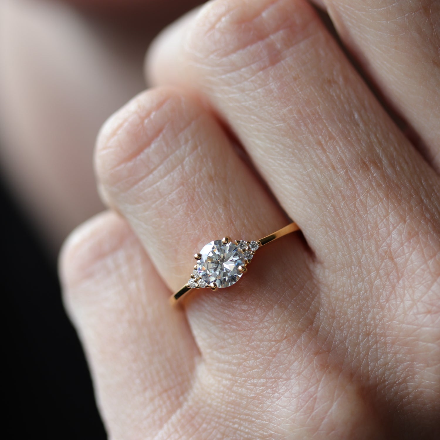 Seven Stone Basket Cluster Engagement Ring, 3C Designs, Cluster Ring - Aide-memoire Jewelry