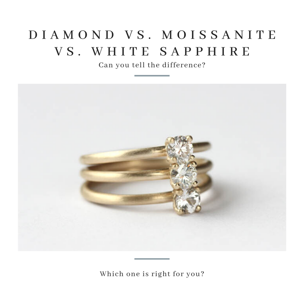 Moissanite vs Diamond vs White Sapphire: What is the difference?