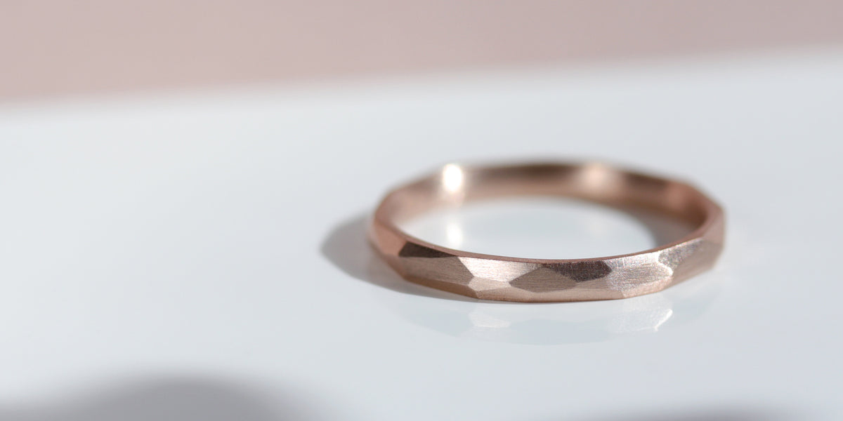 Narrow Rings without Stones Recycled Gold or Platinum Aide memoire