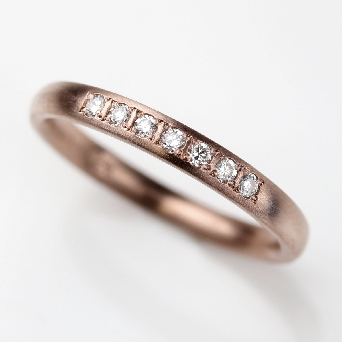 Cluster Bead-set Comfort-fit Classic Wedding Band