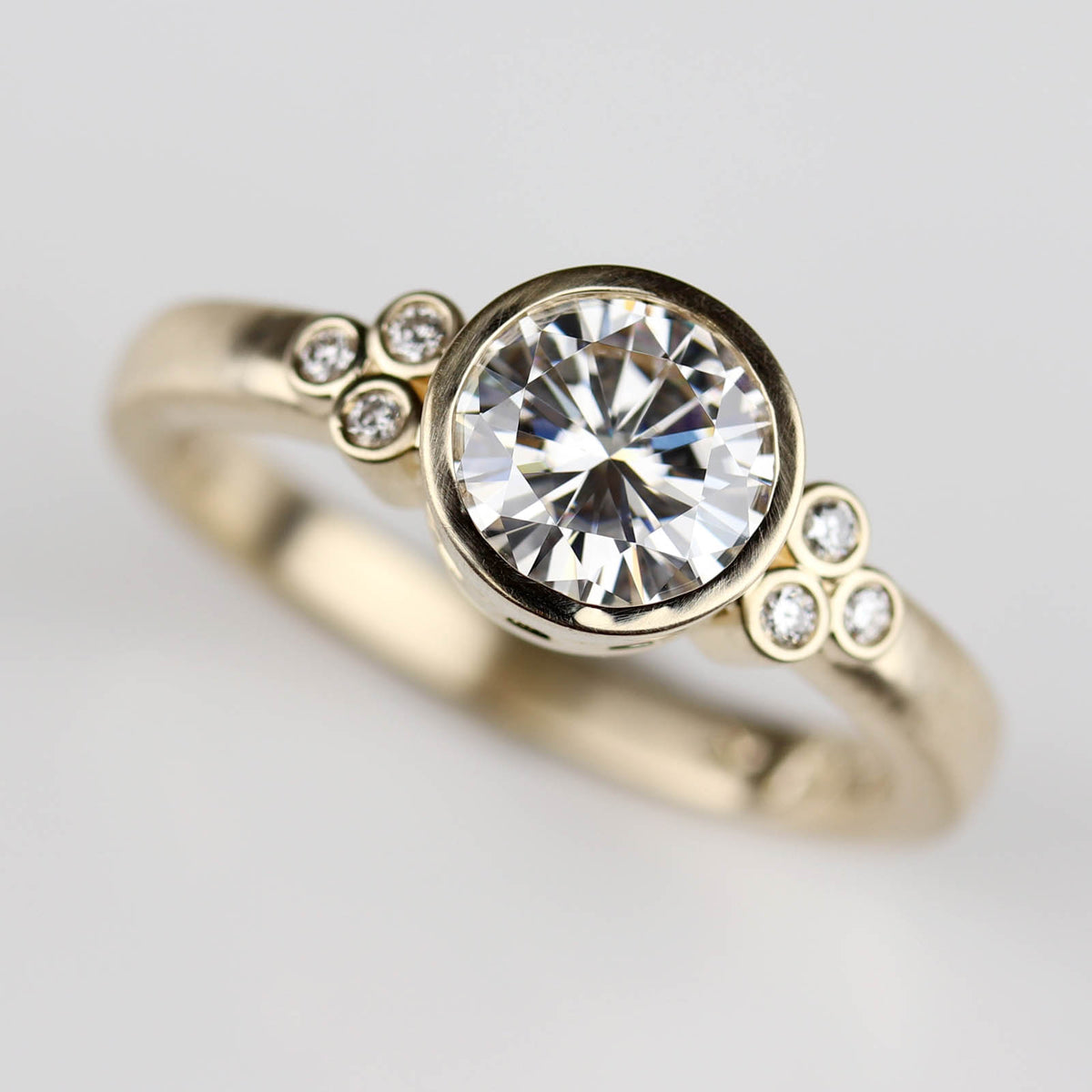 Openwork Seven Stone Cluster Engagement Ring