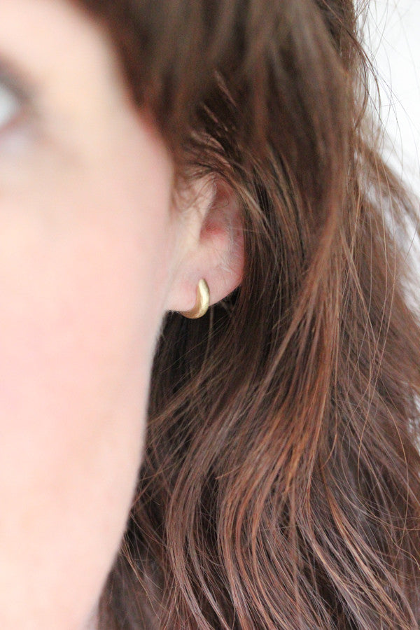 Rustic Hoop Earrings, Earrings - Aide-mémoire Jewelry