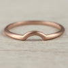 Half Circle Contour Shadow Band, Women's Wedding Band - Aide-mémoire Jewelry