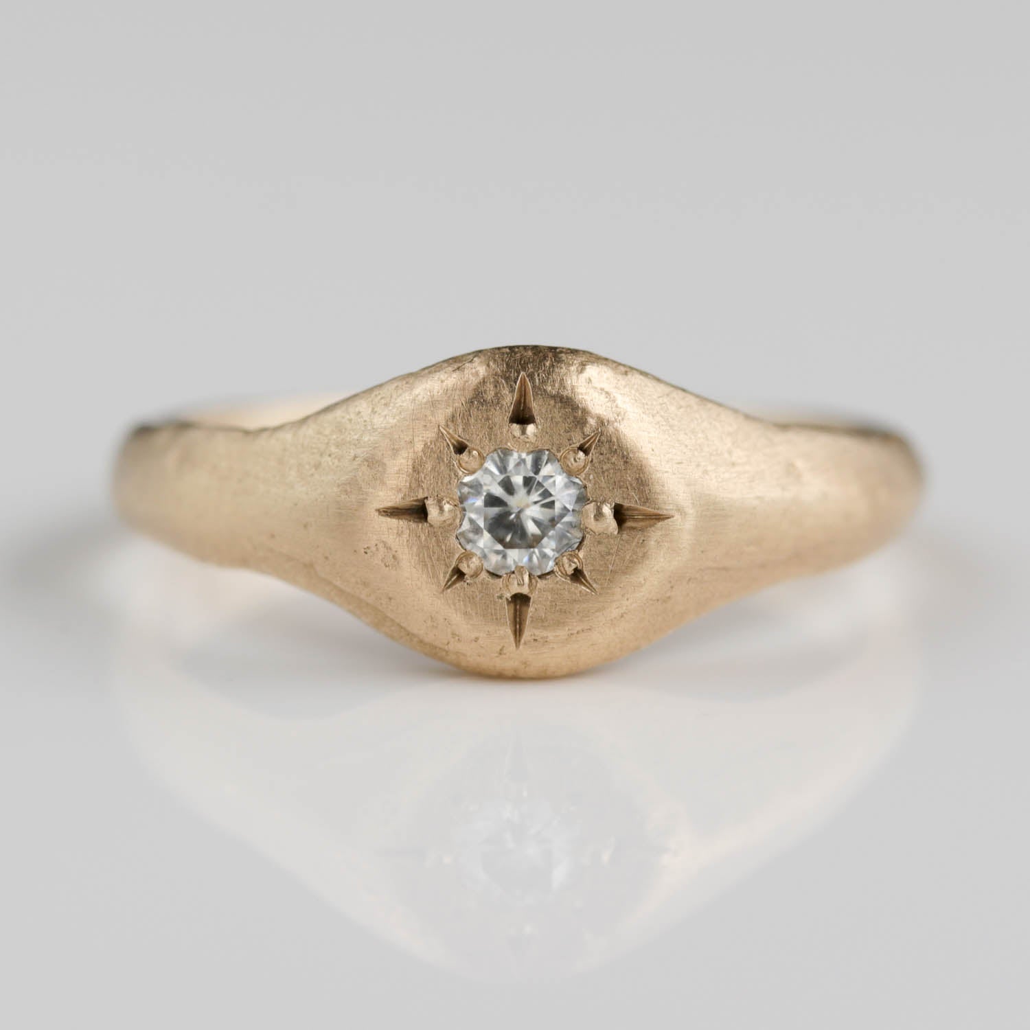 Ancinet Signet Engagement Ring •