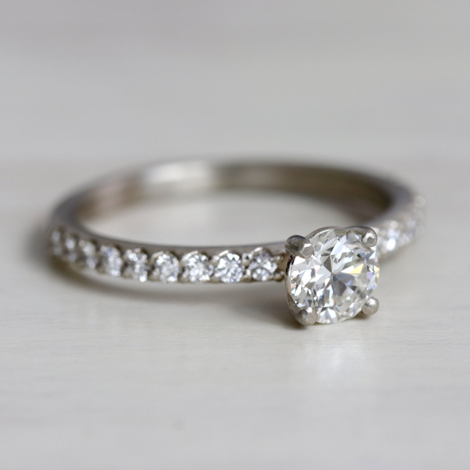 5mm Pave Basket Solitaire