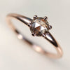 5mm Six Prong Solitaire with Rose Cut Diamond, Engagement Ring - Aide-mémoire Jewelry