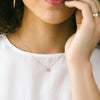 Small Disc Diamond Pendant, Necklace, Demi-fine Jewelry - Aide-mémoire Jewelry