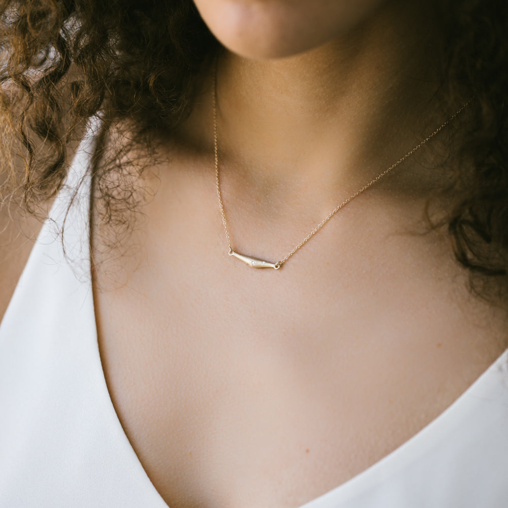 Pod Pendant Necklace with Ethical & Lab-grown Diamonds, Necklace, Demi-fine Jewelry - Aide-mémoire Jewelry