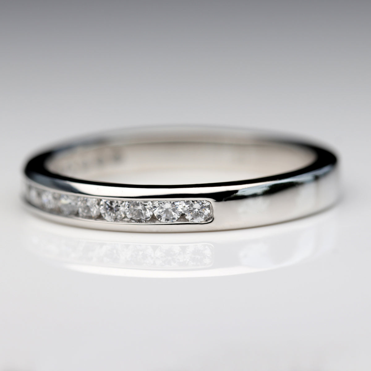 Channel Set Half Eternity Band