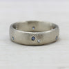 Chunky Ancient Ring with Flush Set Stones, Wedding Band - Aide-mémoire Jewelry