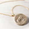 Elephant Ancient Coin Pendant, Necklace - Aide-mémoire Jewelry