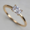 Emerald Cut East-West Basket Solitaire Engagement Ring, 3C Designs - Aide-memoire Jewelry