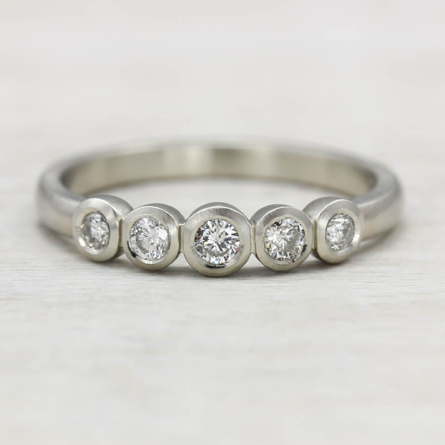 Custom Five Stone Ring, Engagement Ring - Aide-mémoire Jewelry