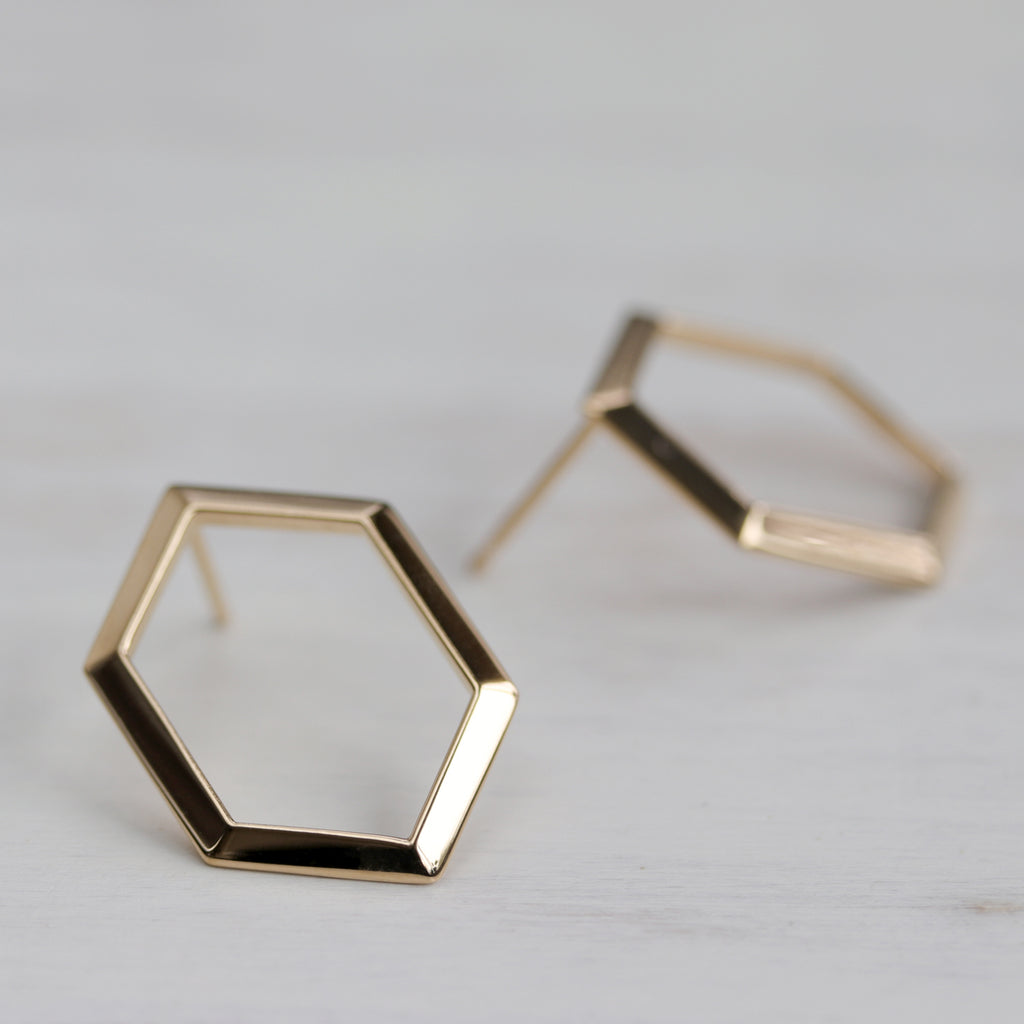 Geometric Drop Earrings​ - Eco-friendly, Ethical, Simple Jewelry