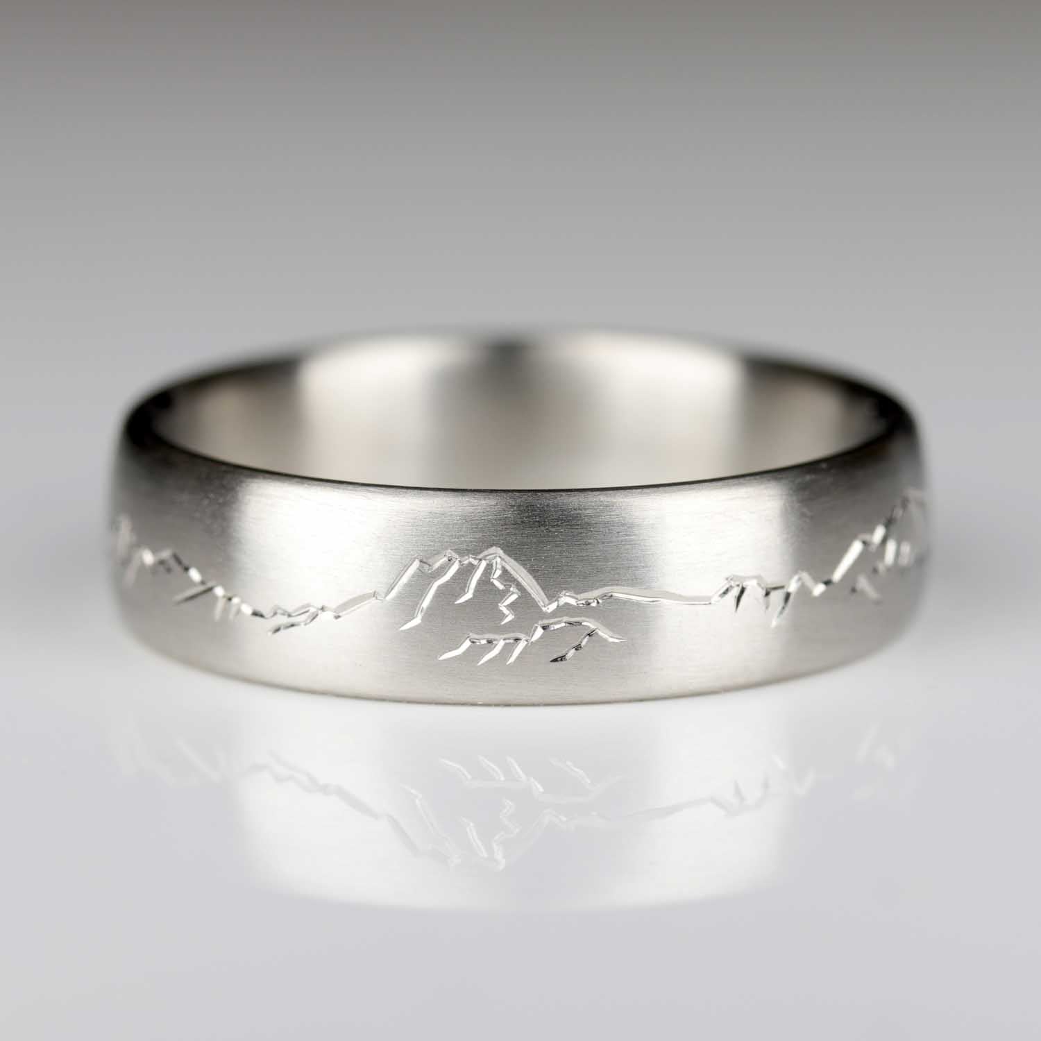 Hand-engraved Olympic Mountain Range