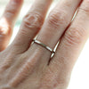 Women's Hammer Textured Square Band, Women's Wedding Band - Aide-mémoire Jewelry