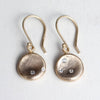 Medium Sculpted Disc Diamond Dangle Earrings, Earrings - Aide-mémoire Jewelry