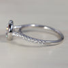 Open Bezel Pave Solitaire Engagement Ring - Aide-memoire Jewelry