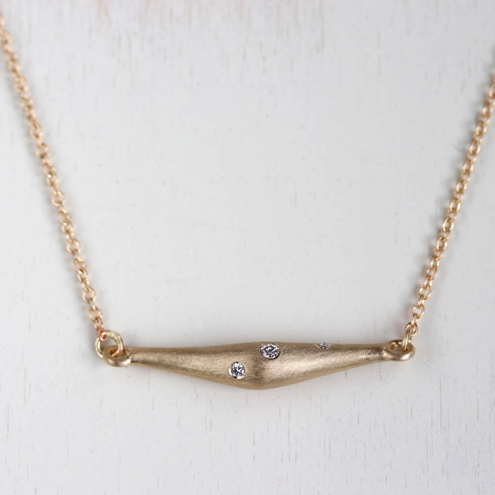 Pod Pendant Necklace with Ethical & Lab-grown Diamonds, Necklace, Demi-fine Jewelry - Aide-mémoire Jewelry