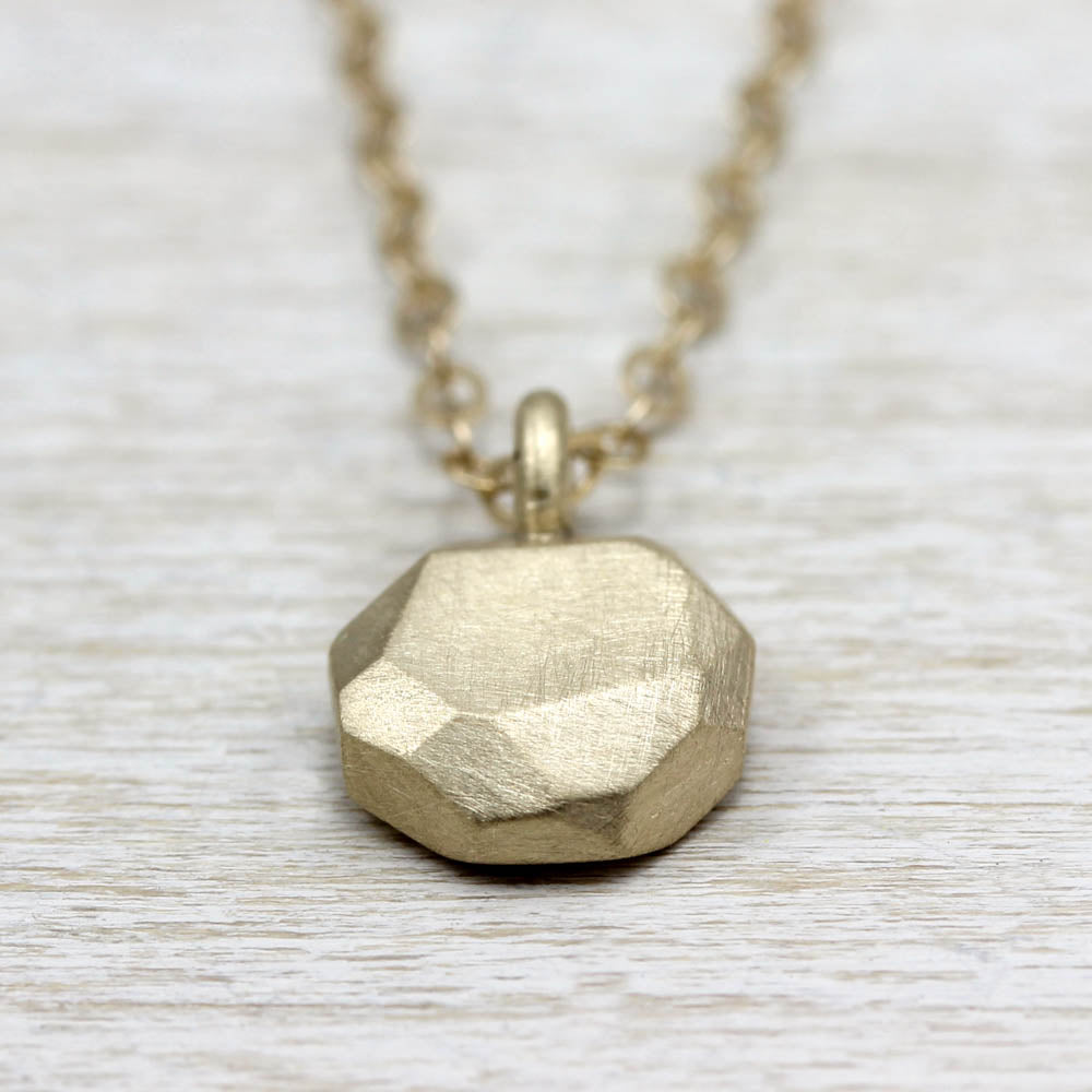 Round Faceted Pendant, Necklace - Aide-mémoire Jewelry