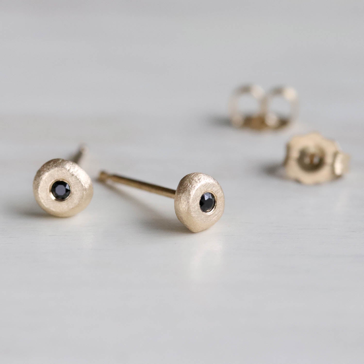Small Pebble Stud Earrings