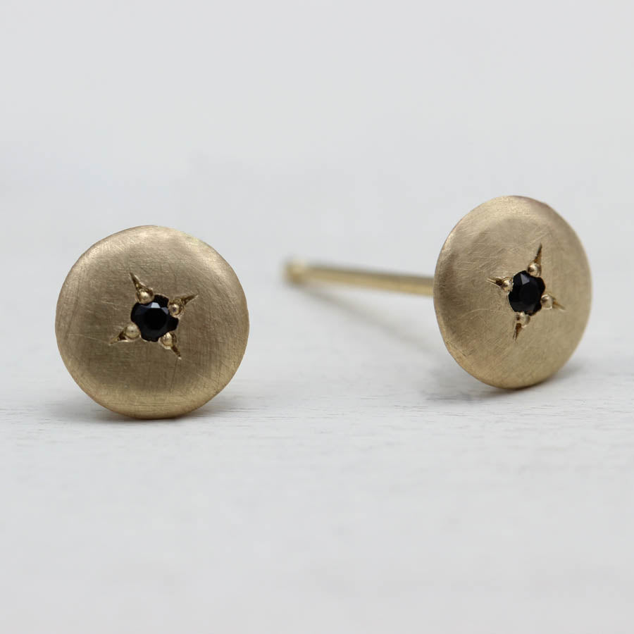 Small Smooth Bead Set Stud Earrings, Women's Gold Jewelry, Recycled Metal, Ethical & Eco-friendly Jewelry - Aide-mémoire Jewelry