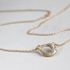 Small Torus Diamond Pendant Necklace, Necklace, Demi-fine Jewelry - Aide-mémoire Jewelry
