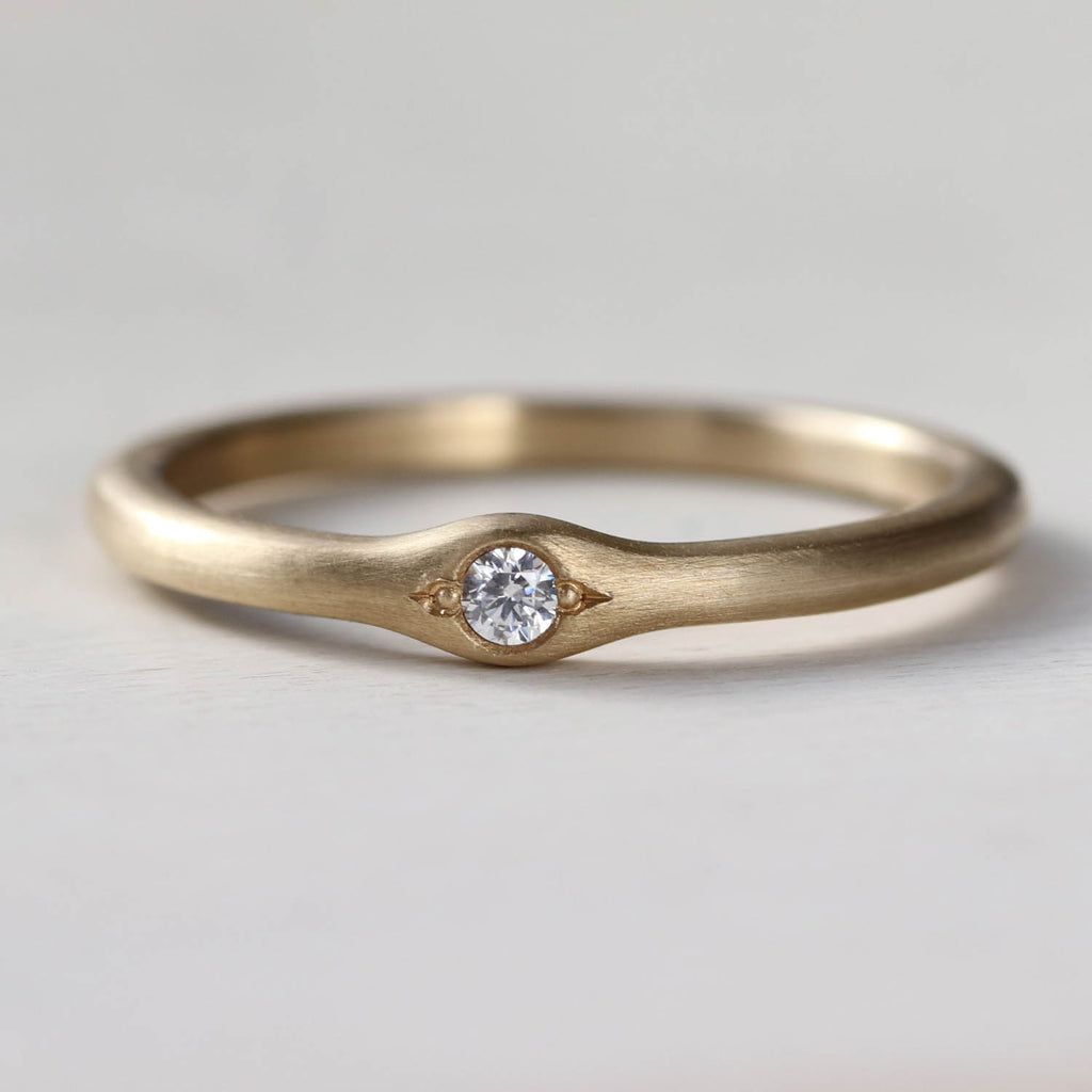 2mm Diamond Bump Ring, Minimal Stacking Ring - Ethical Jewelry – Aide ...