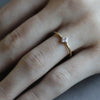 3mm Oblique Square Solitaire Engagement Ring, Engagement Ring - Aide-mémoire Jewelry