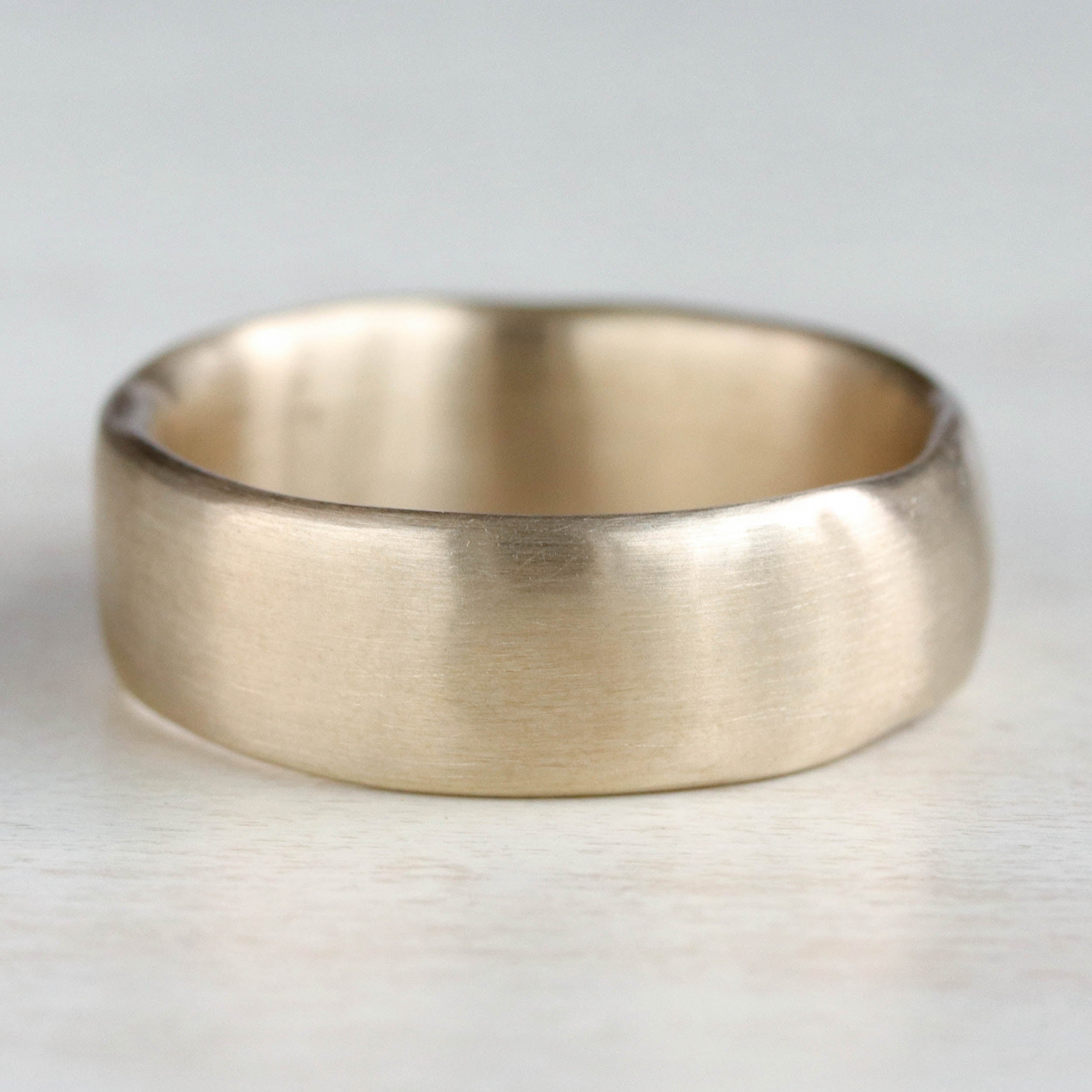 Wide Sculpted Stacking Ring, Alternative Wedding Band - Aide-mémoire Jewelry